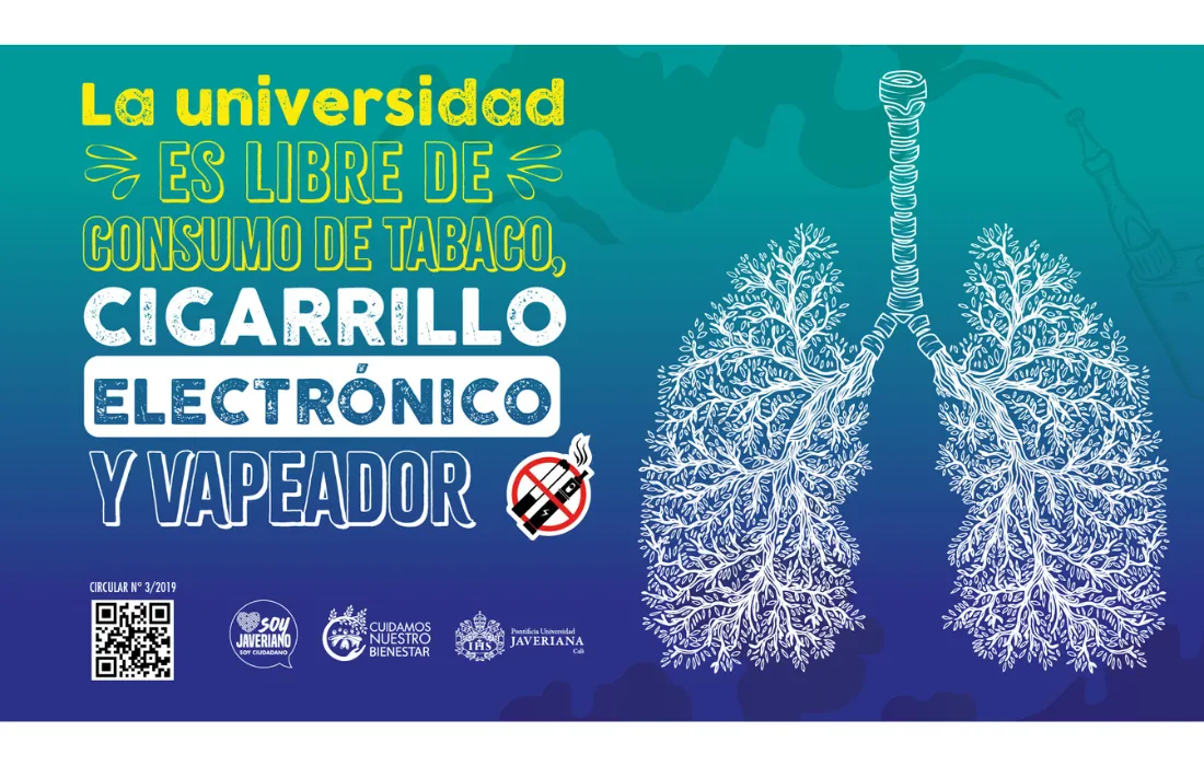 La universidad es libre de consumo de tabaco, cigarrillo electrónico y vapeador. 